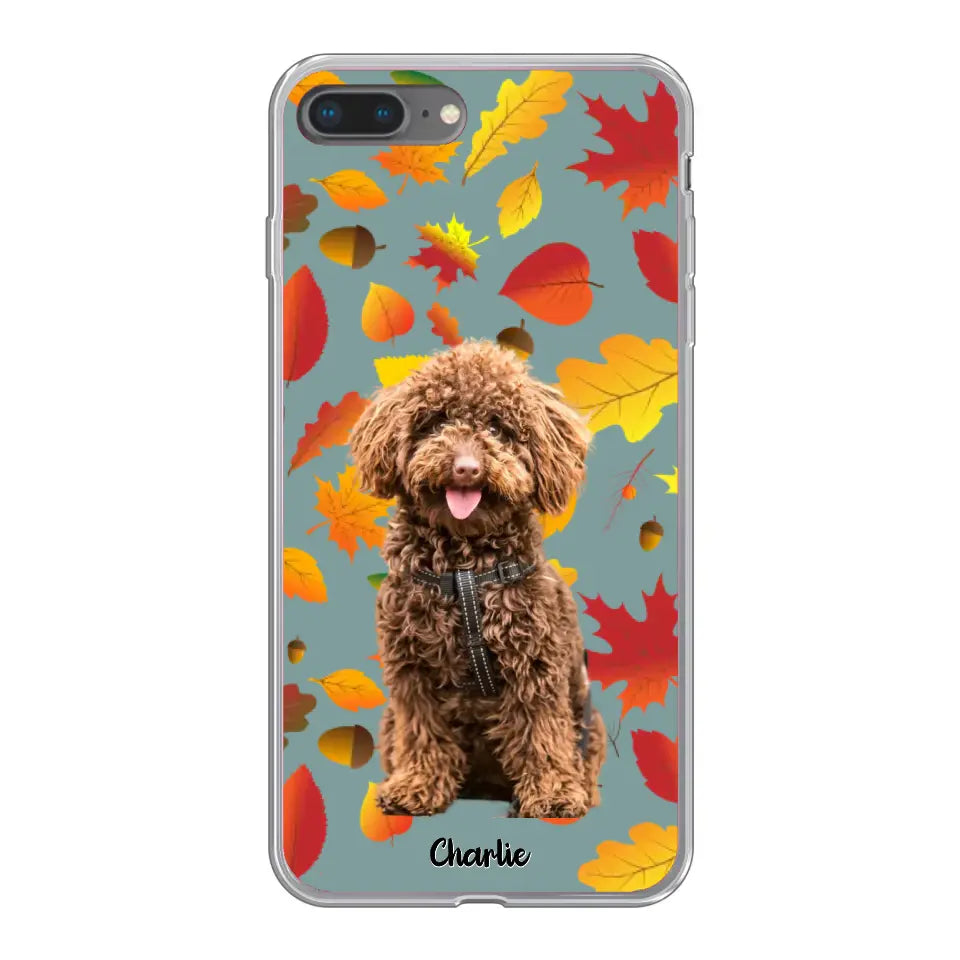 Feuilles A'automne Avec Photo - Coque De Téléphone Personnalisée, iPhone, Samsung