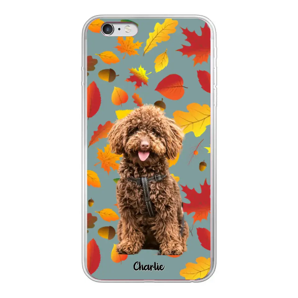 Feuilles A'automne Avec Photo - Coque De Téléphone Personnalisée, iPhone, Samsung