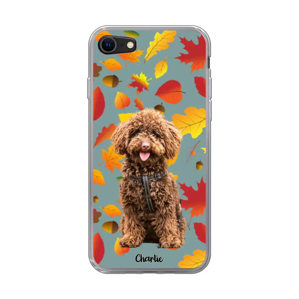 Feuilles A'automne Avec Photo - Coque De Téléphone Personnalisée, iPhone, Samsung