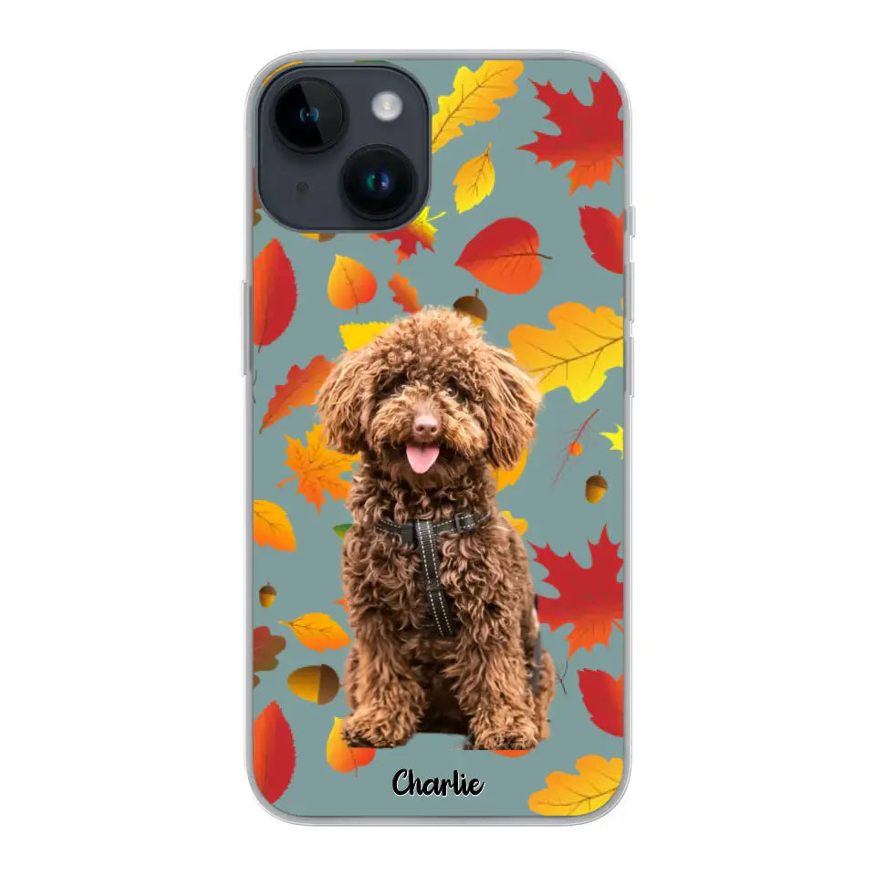 Feuilles A'automne Avec Photo - Coque De Téléphone Personnalisée, iPhone, Samsung
