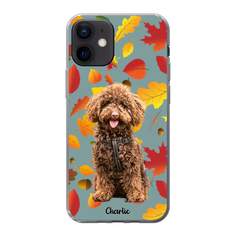 Feuilles A'automne Avec Photo - Coque De Téléphone Personnalisée, iPhone, Samsung
