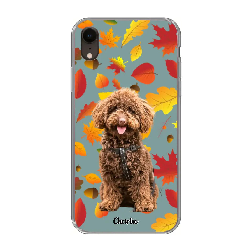 Feuilles A'automne Avec Photo - Coque De Téléphone Personnalisée, iPhone, Samsung