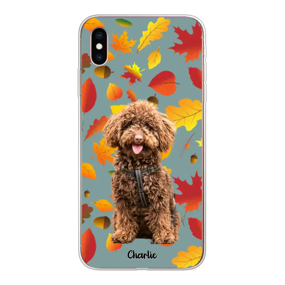 Feuilles A'automne Avec Photo - Coque De Téléphone Personnalisée, iPhone, Samsung