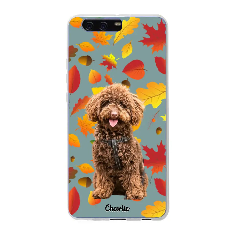 Feuilles A'automne Avec Photo - Coque De Téléphone Personnalisée - Android