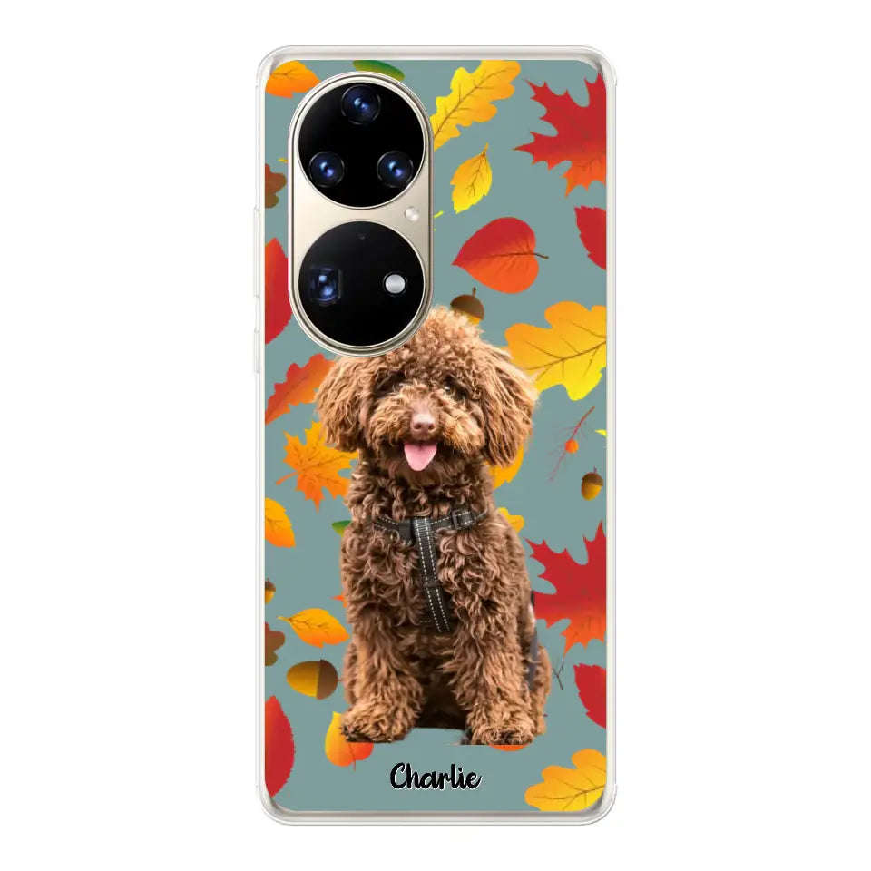 Feuilles A'automne Avec Photo - Coque De Téléphone Personnalisée - Android