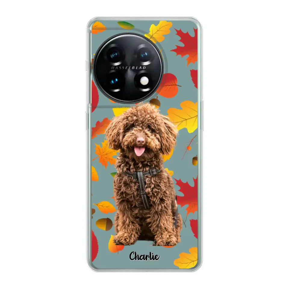 Feuilles A'automne Avec Photo - Coque De Téléphone Personnalisée - Android