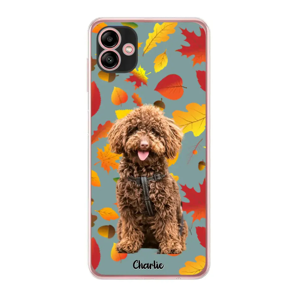 Feuilles A'automne Avec Photo - Coque De Téléphone Personnalisée, iPhone, Samsung