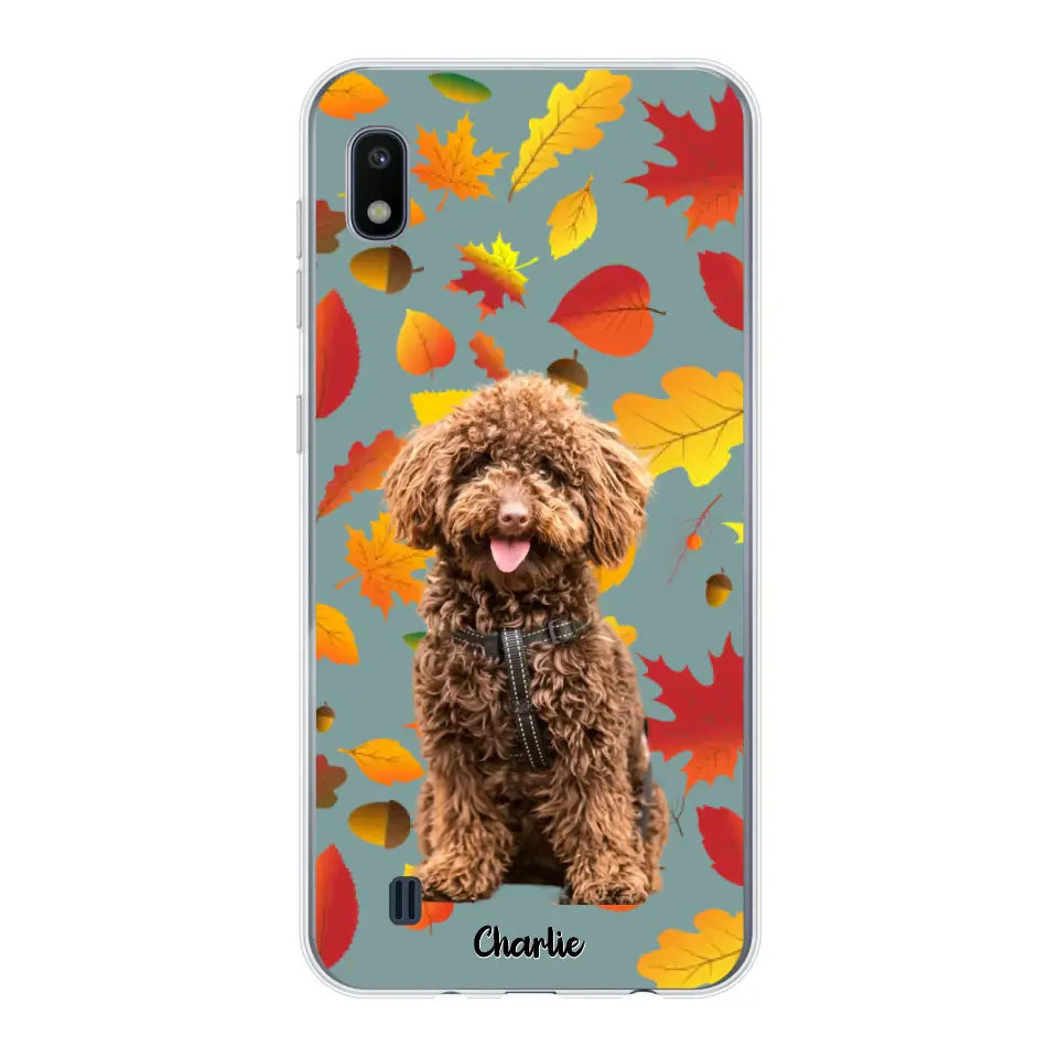 Feuilles A'automne Avec Photo - Coque De Téléphone Personnalisée, iPhone, Samsung