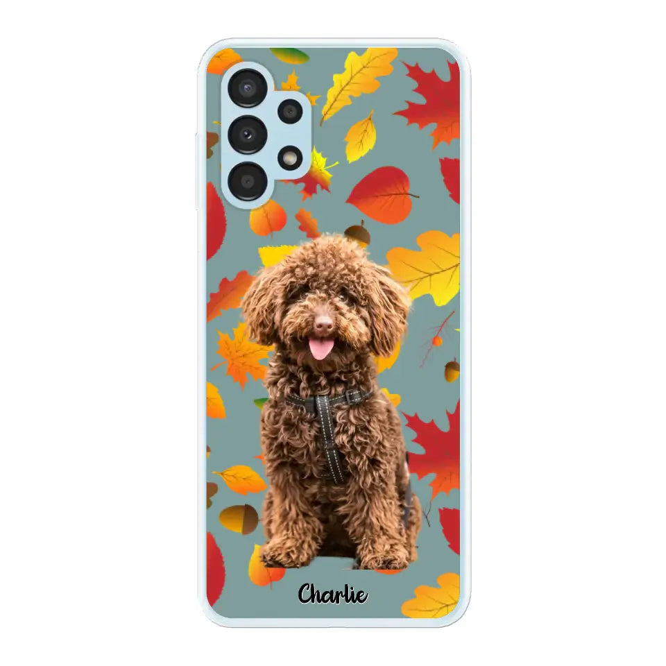 Feuilles A'automne Avec Photo - Coque De Téléphone Personnalisée, iPhone, Samsung