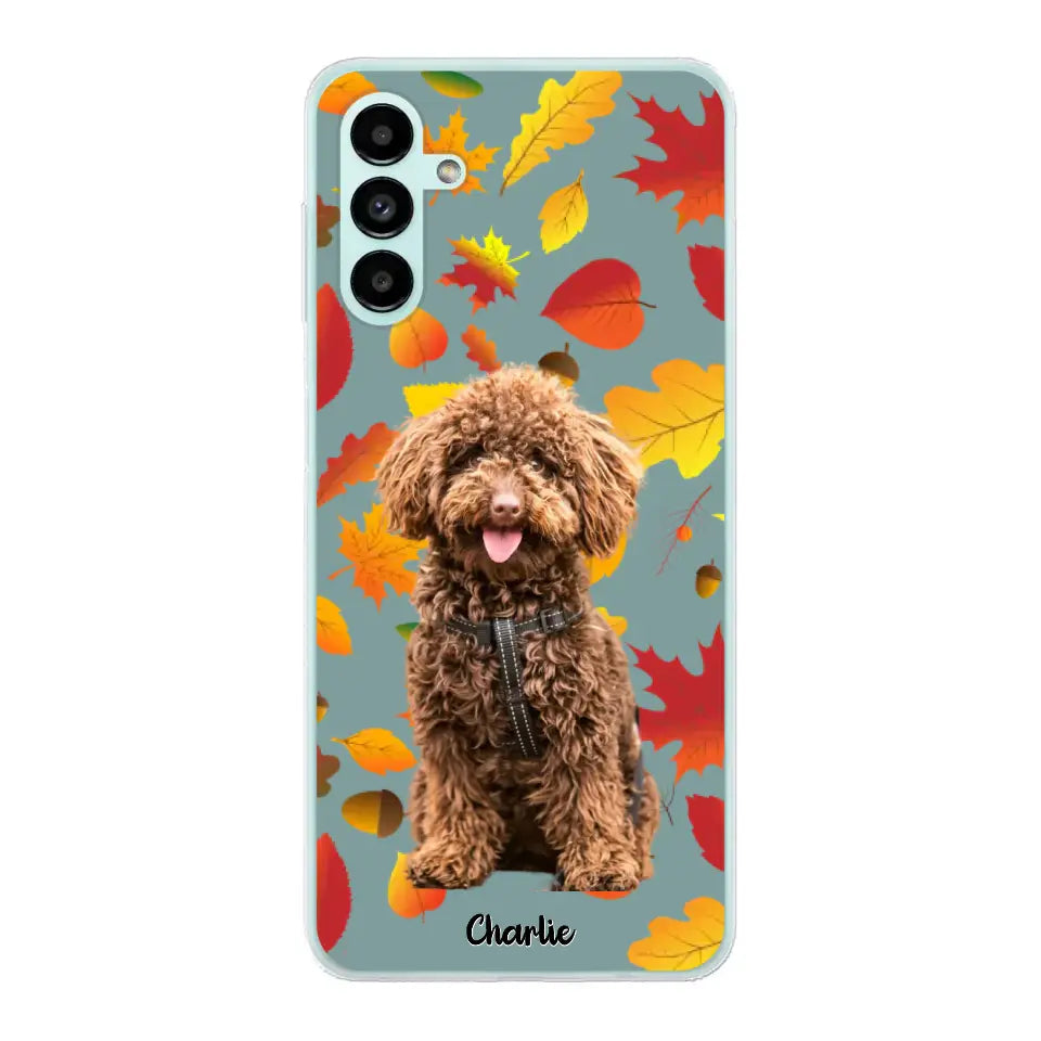 Feuilles A'automne Avec Photo - Coque De Téléphone Personnalisée, iPhone, Samsung