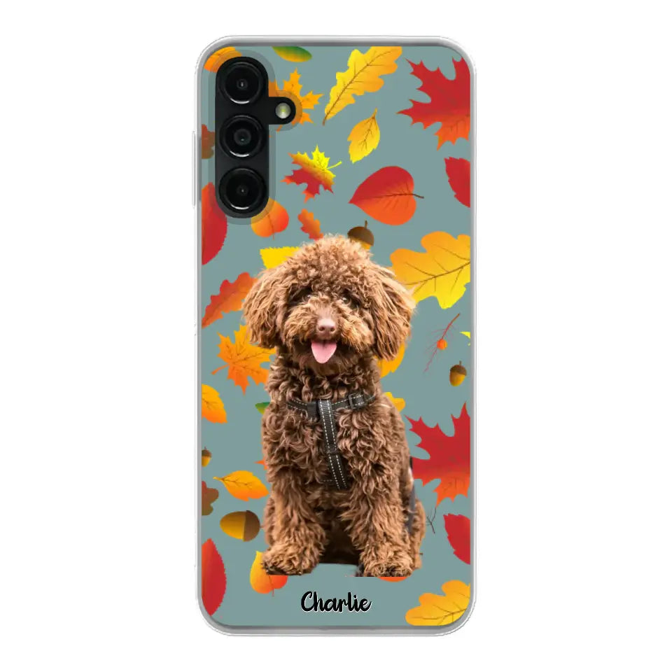 Feuilles A'automne Avec Photo - Coque De Téléphone Personnalisée, iPhone, Samsung
