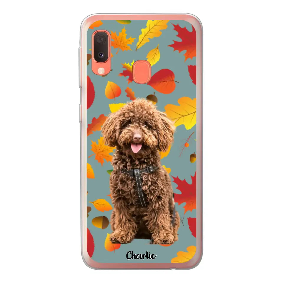 Feuilles A'automne Avec Photo - Coque De Téléphone Personnalisée, iPhone, Samsung