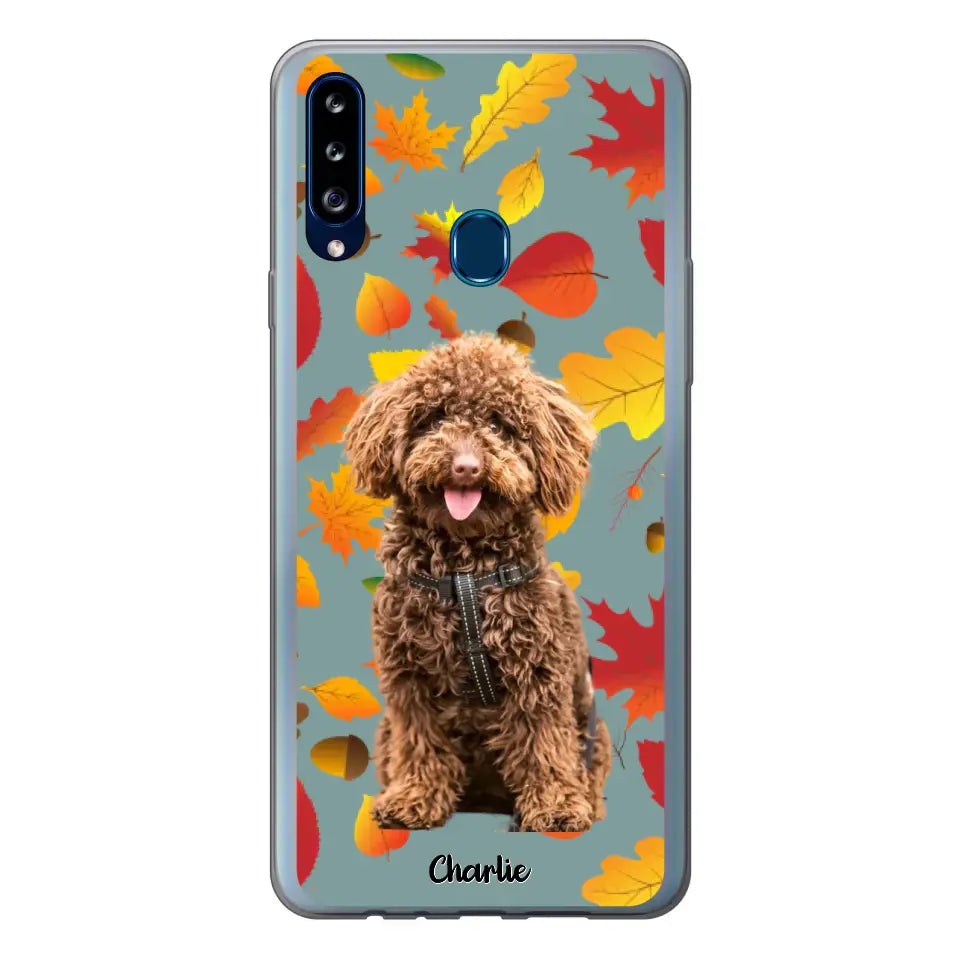 Feuilles A'automne Avec Photo - Coque De Téléphone Personnalisée, iPhone, Samsung