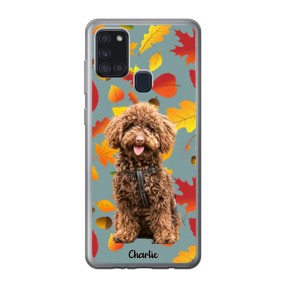 Feuilles A'automne Avec Photo - Coque De Téléphone Personnalisée, iPhone, Samsung