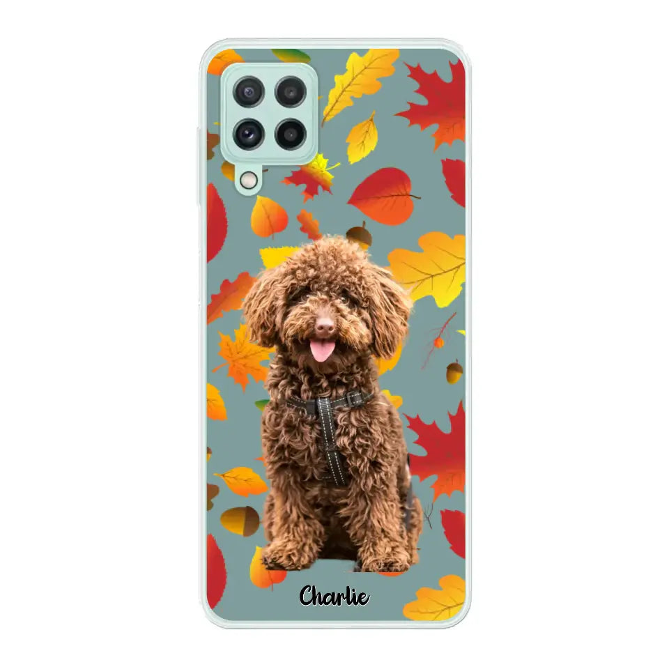 Feuilles A'automne Avec Photo - Coque De Téléphone Personnalisée, iPhone, Samsung