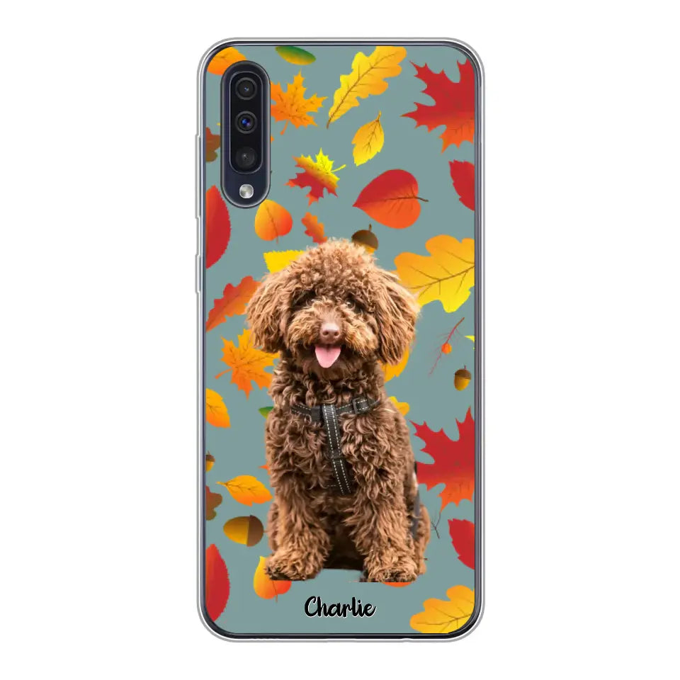 Feuilles A'automne Avec Photo - Coque De Téléphone Personnalisée, iPhone, Samsung