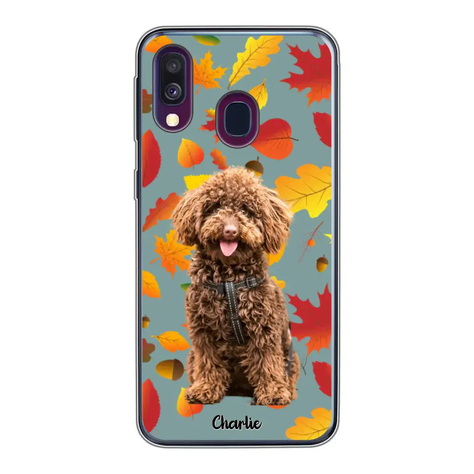 Feuilles A'automne Avec Photo - Coque De Téléphone Personnalisée, iPhone, Samsung