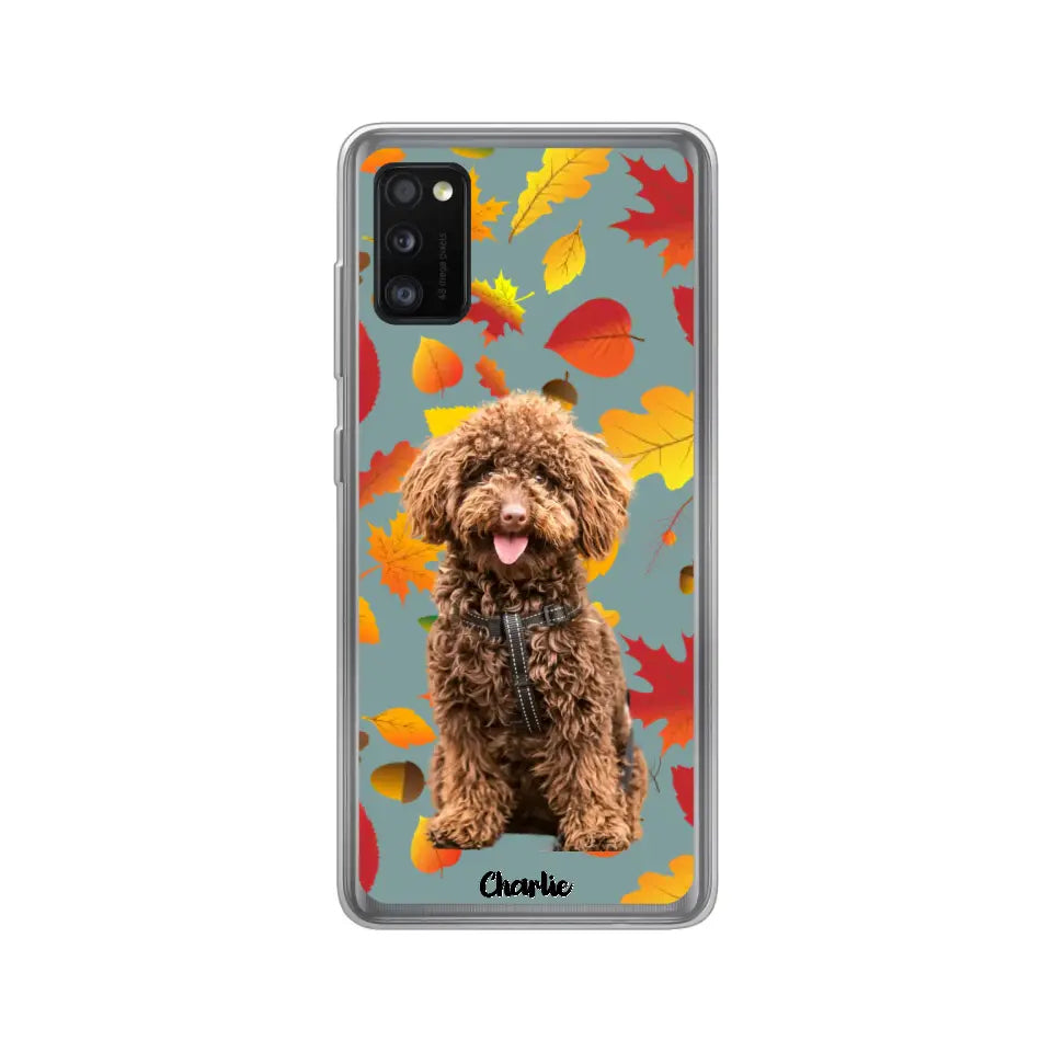 Feuilles A'automne Avec Photo - Coque De Téléphone Personnalisée, iPhone, Samsung