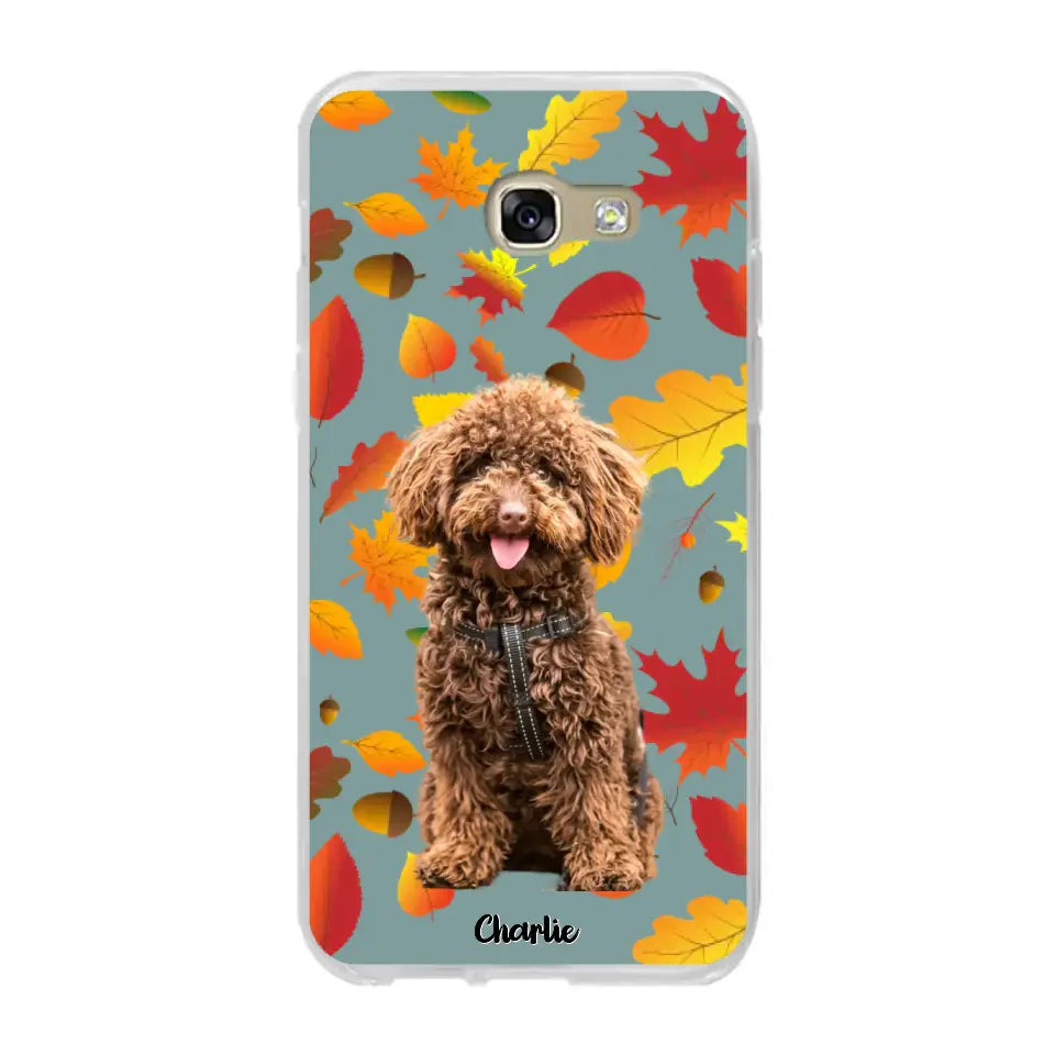 Feuilles A'automne Avec Photo - Coque De Téléphone Personnalisée, iPhone, Samsung