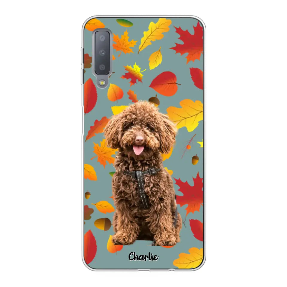 Feuilles A'automne Avec Photo - Coque De Téléphone Personnalisée, iPhone, Samsung