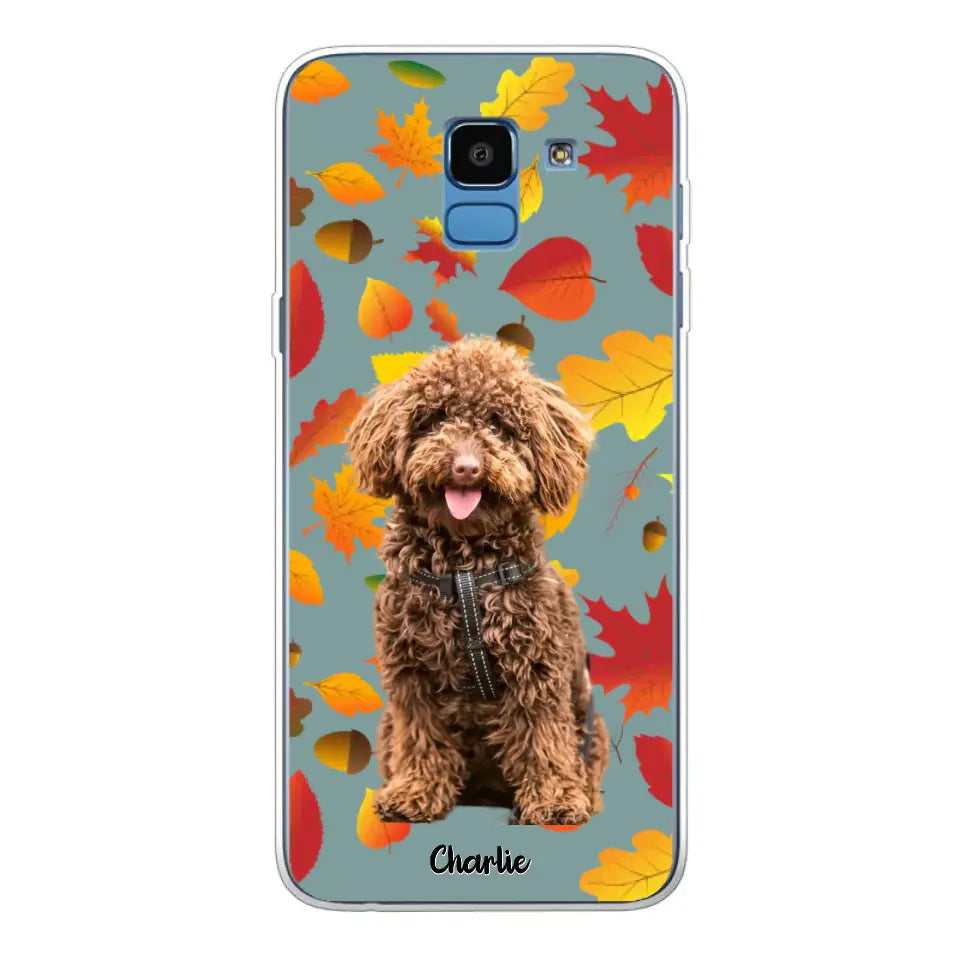 Feuilles A'automne Avec Photo - Coque De Téléphone Personnalisée, iPhone, Samsung