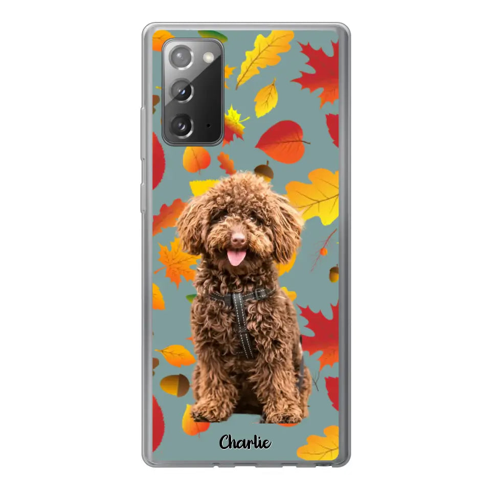 Feuilles A'automne Avec Photo - Coque De Téléphone Personnalisée, iPhone, Samsung