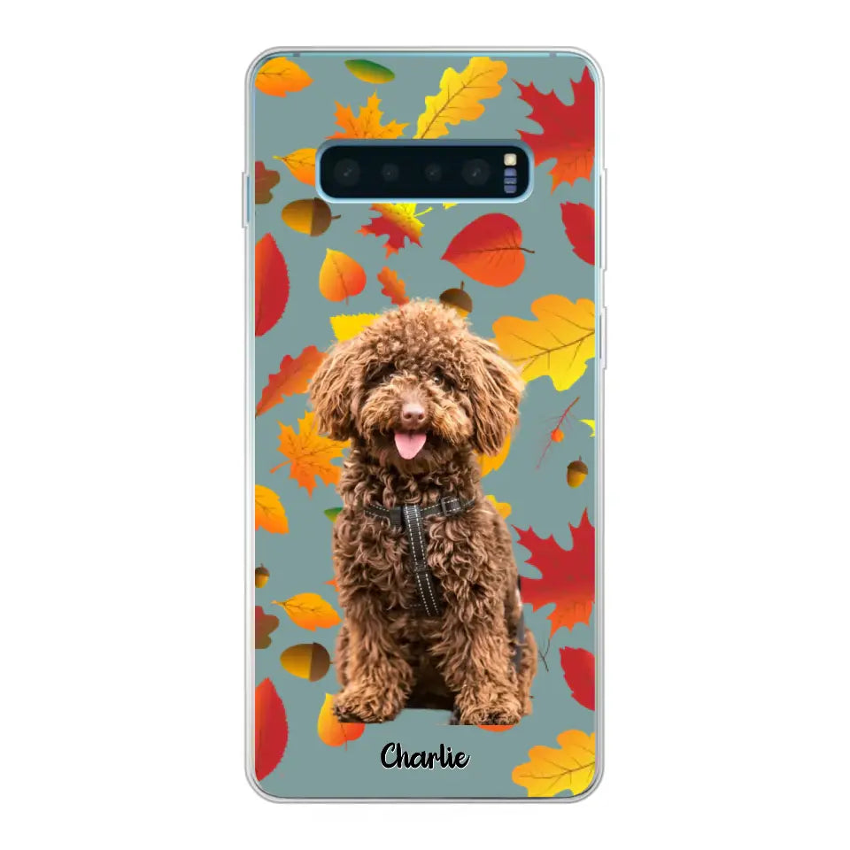 Feuilles A'automne Avec Photo - Coque De Téléphone Personnalisée, iPhone, Samsung