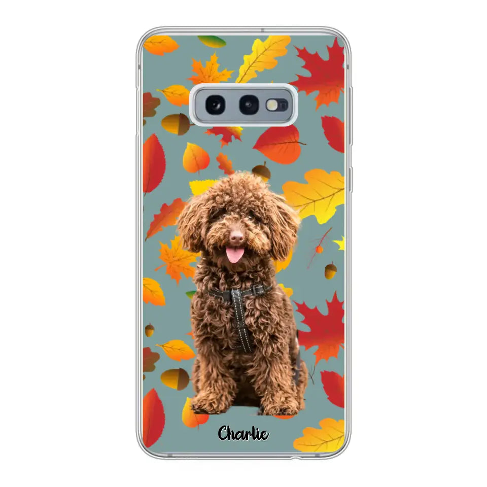 Feuilles A'automne Avec Photo - Coque De Téléphone Personnalisée, iPhone, Samsung