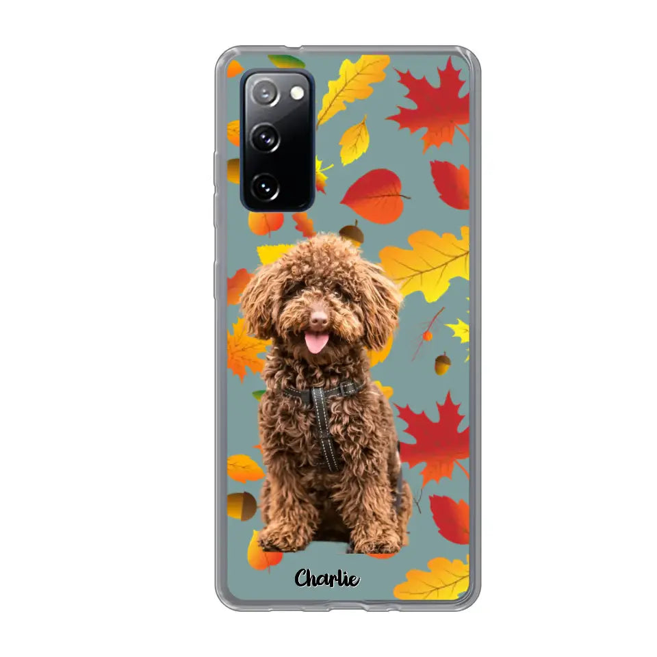 Feuilles A'automne Avec Photo - Coque De Téléphone Personnalisée, iPhone, Samsung