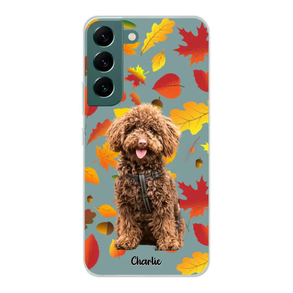 Feuilles A'automne Avec Photo - Coque De Téléphone Personnalisée, iPhone, Samsung