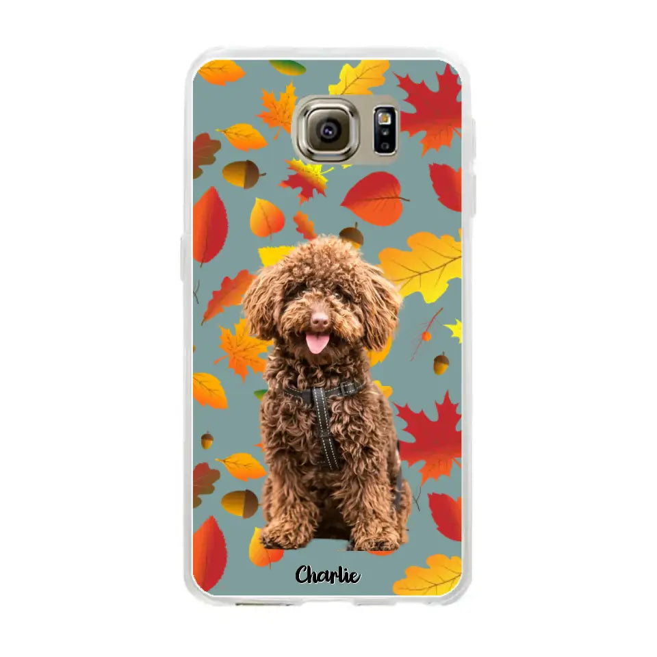 Feuilles A'automne Avec Photo - Coque De Téléphone Personnalisée, iPhone, Samsung