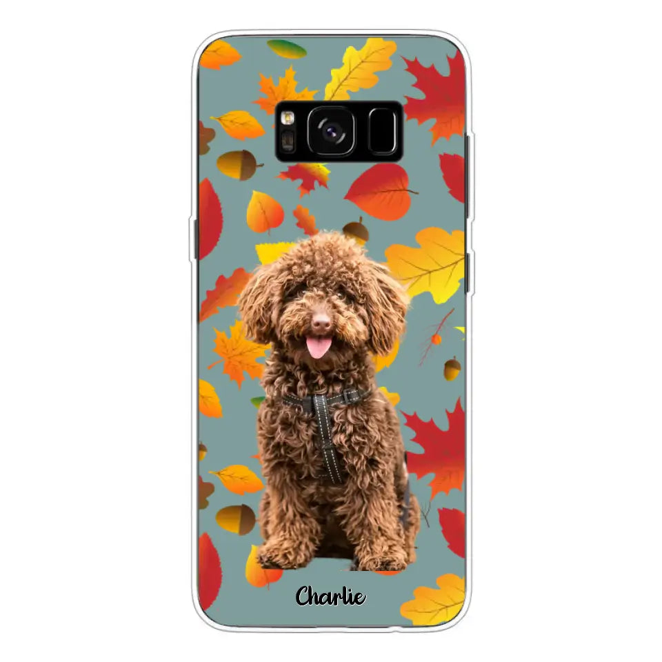 Feuilles A'automne Avec Photo - Coque De Téléphone Personnalisée, iPhone, Samsung