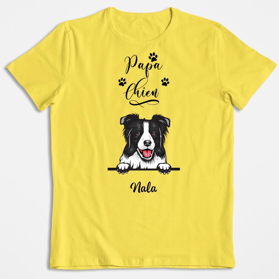 Papa Chien T-shirt Personnalisée – WijPrint - Main Image