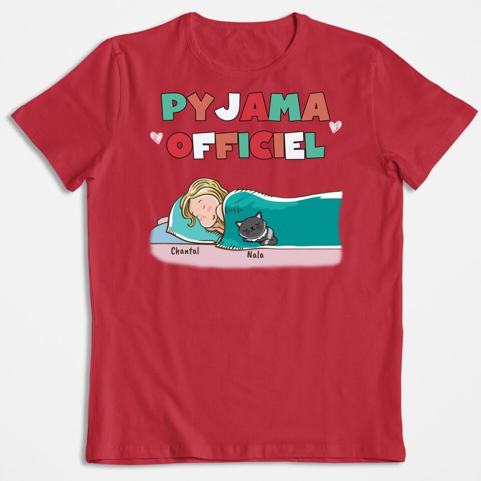 Offizieller Pyjama für Hunde und Katzen – personalisiertes T-Shirt