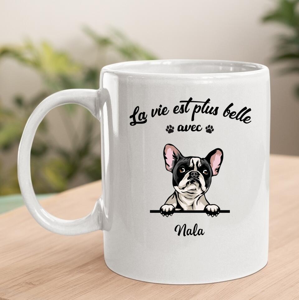 La Vie Est Plus Belle Avec Chats et Chiens - Sweat à Capuche Personnalisée