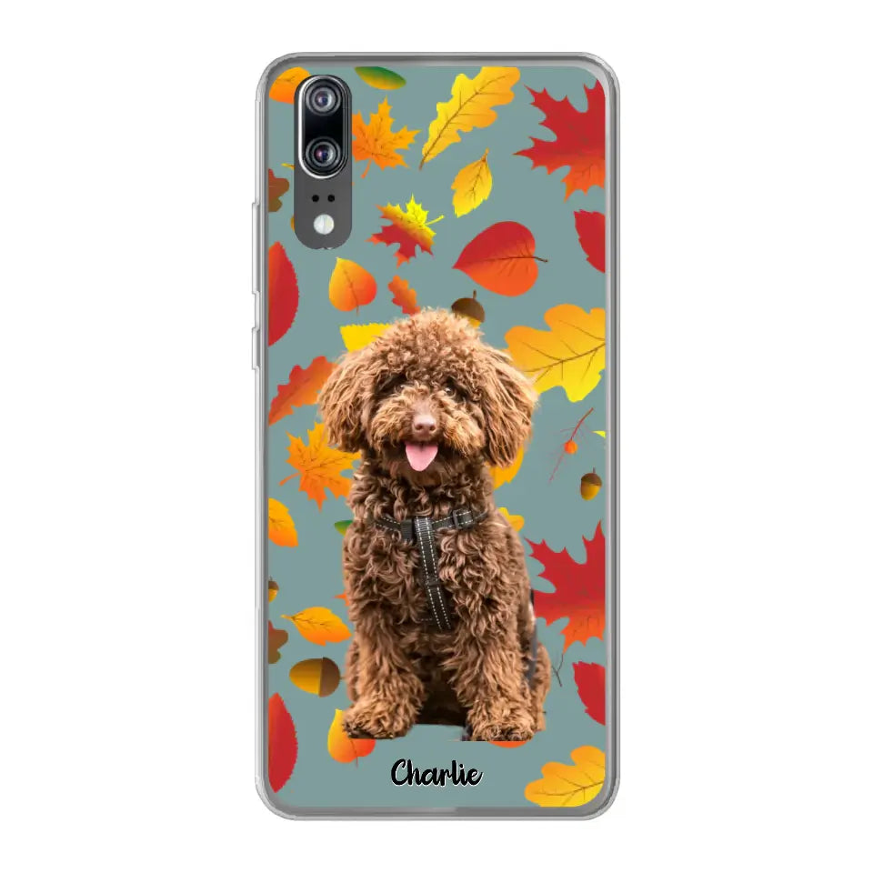 Feuilles A'automne Avec Photo - Coque De Téléphone Personnalisée - Android