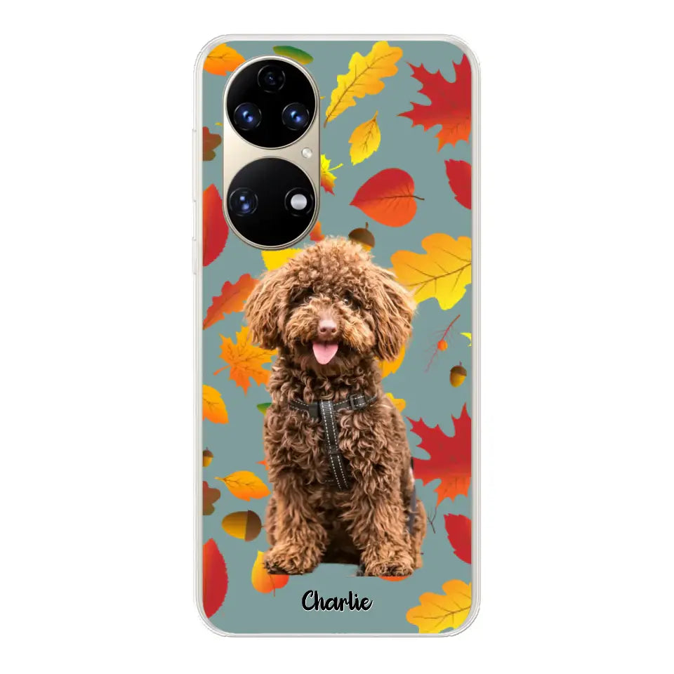 Feuilles A'automne Avec Photo - Coque De Téléphone Personnalisée - Android