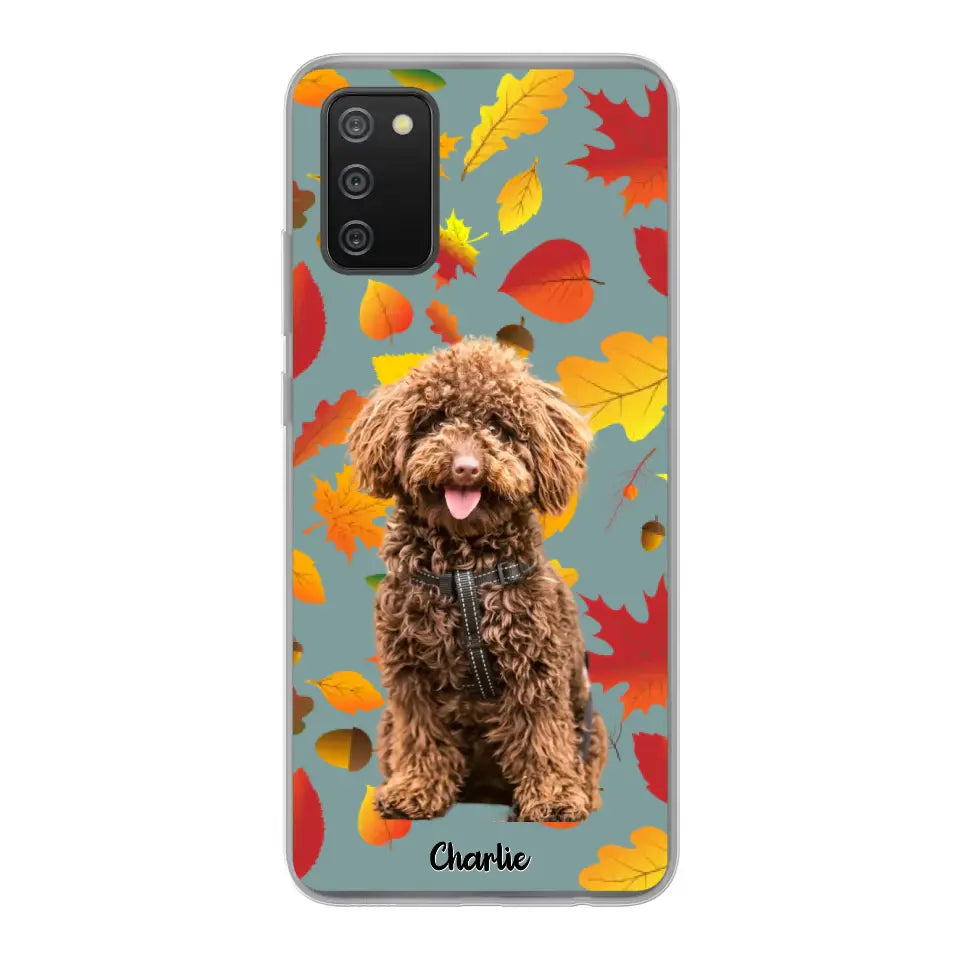 Feuilles A'automne Avec Photo - Coque De Téléphone Personnalisée, iPhone, Samsung
