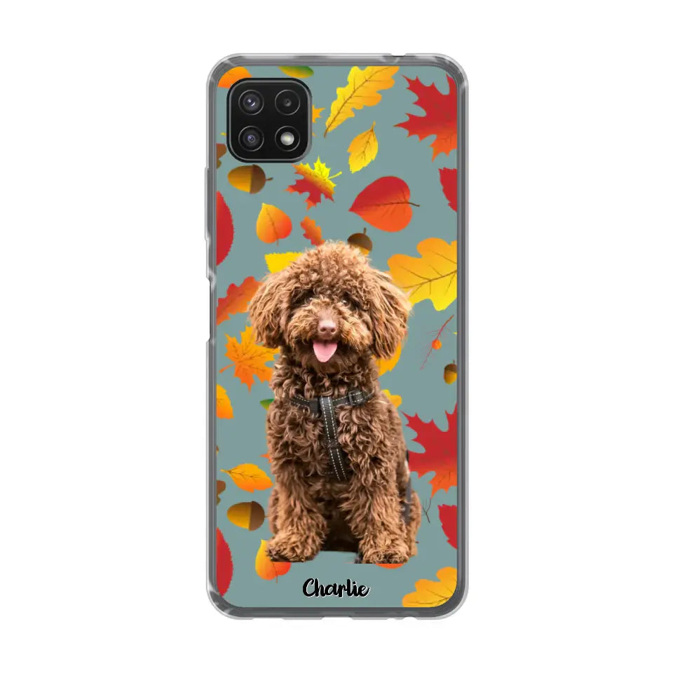 Feuilles A'automne Avec Photo - Coque De Téléphone Personnalisée, iPhone, Samsung
