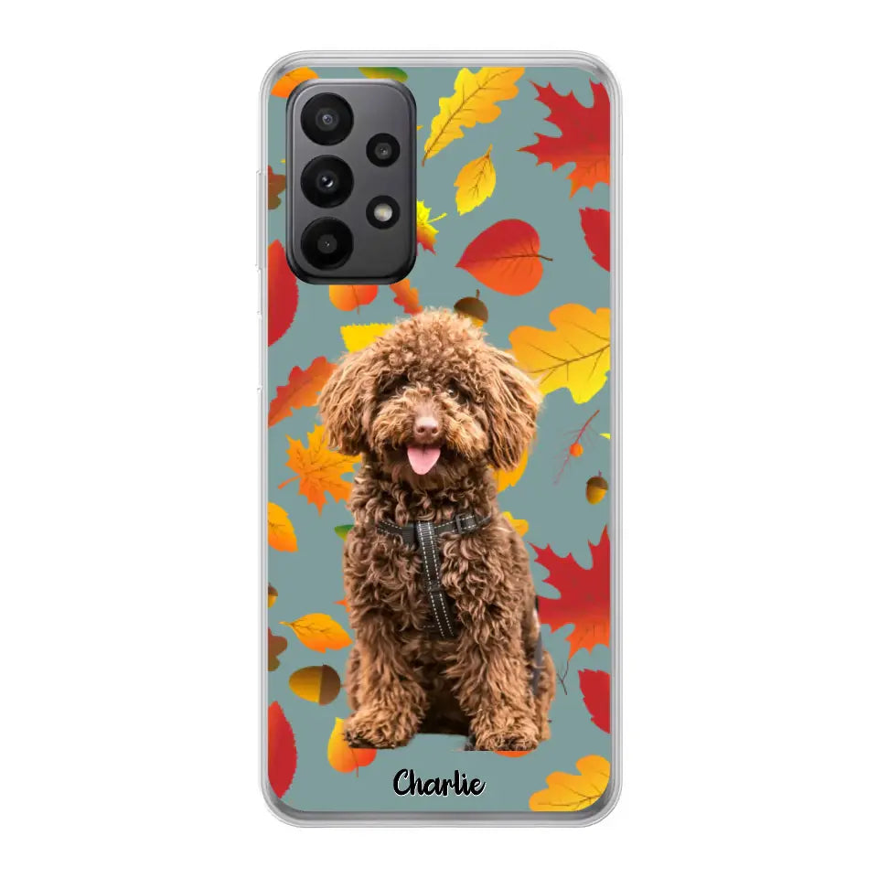 Feuilles A'automne Avec Photo - Coque De Téléphone Personnalisée, iPhone, Samsung