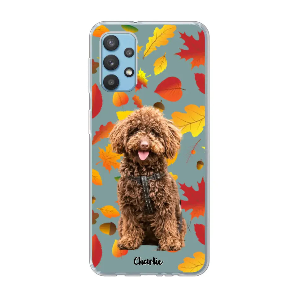 Feuilles A'automne Avec Photo - Coque De Téléphone Personnalisée, iPhone, Samsung