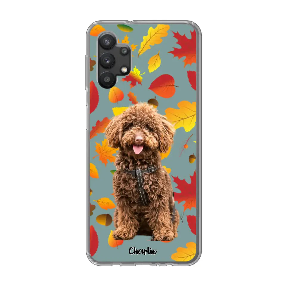 Feuilles A'automne Avec Photo - Coque De Téléphone Personnalisée, iPhone, Samsung