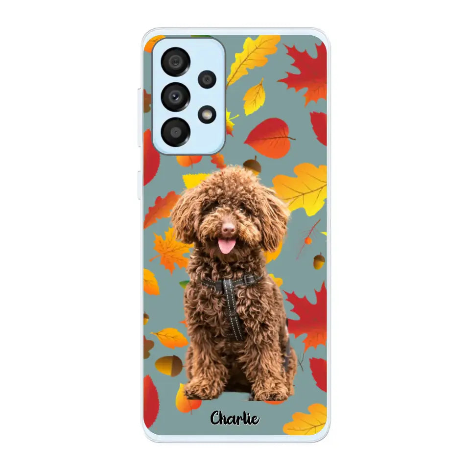 Feuilles A'automne Avec Photo - Coque De Téléphone Personnalisée, iPhone, Samsung