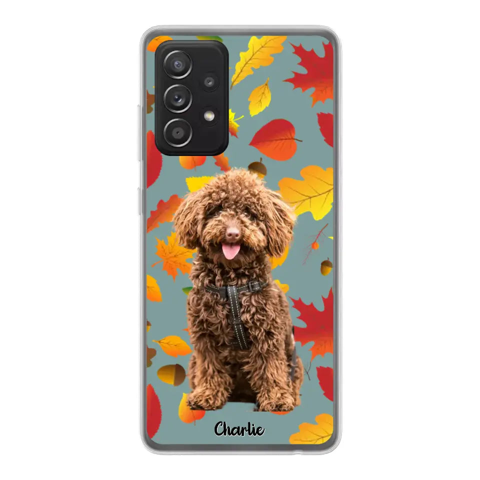 Feuilles A'automne Avec Photo - Coque De Téléphone Personnalisée, iPhone, Samsung