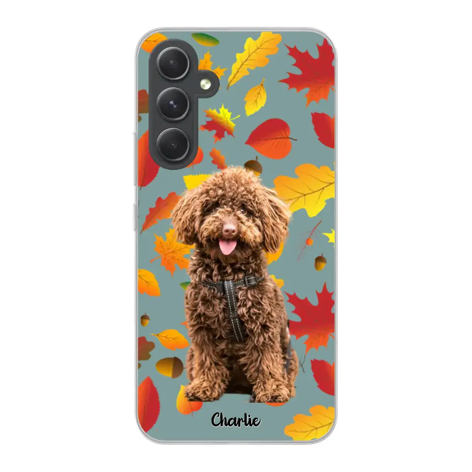 Feuilles A'automne Avec Photo - Coque De Téléphone Personnalisée, iPhone, Samsung