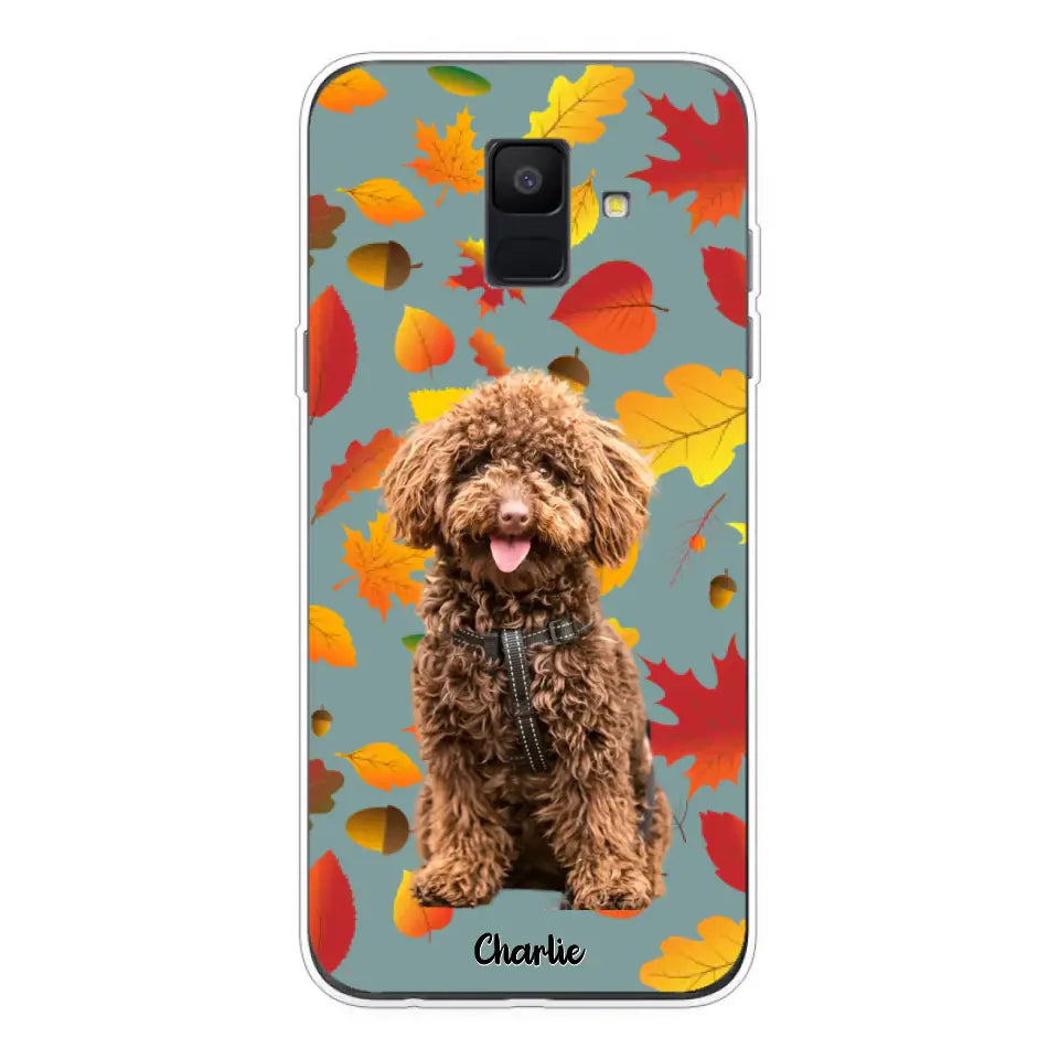 Feuilles A'automne Avec Photo - Coque De Téléphone Personnalisée, iPhone, Samsung