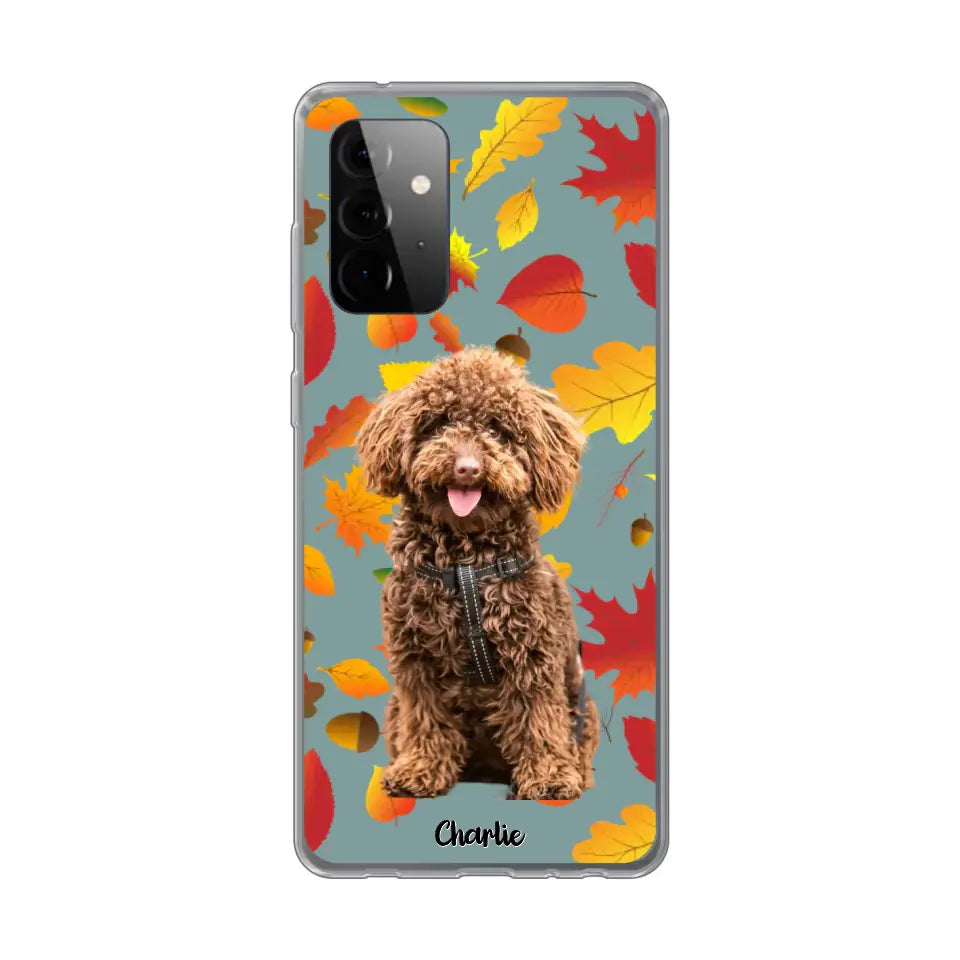 Feuilles A'automne Avec Photo - Coque De Téléphone Personnalisée, iPhone, Samsung