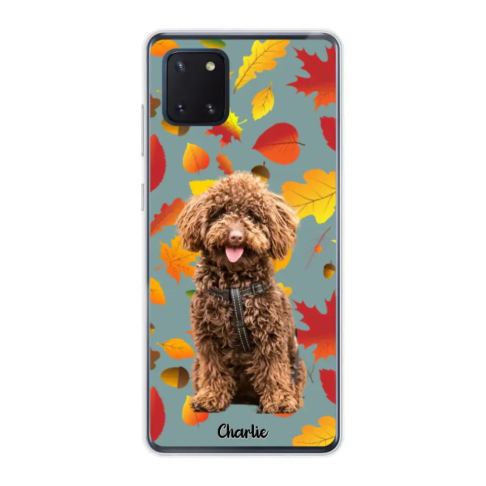 Feuilles A'automne Avec Photo - Coque De Téléphone Personnalisée, iPhone, Samsung