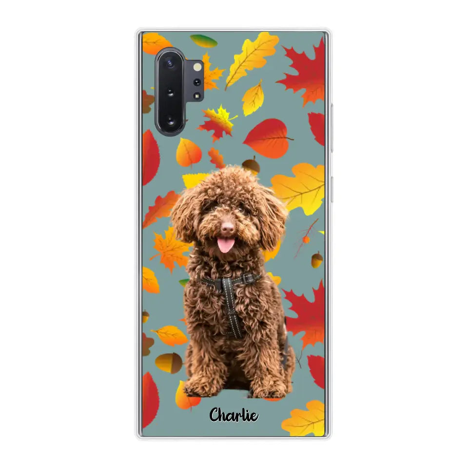 Feuilles A'automne Avec Photo - Coque De Téléphone Personnalisée, iPhone, Samsung