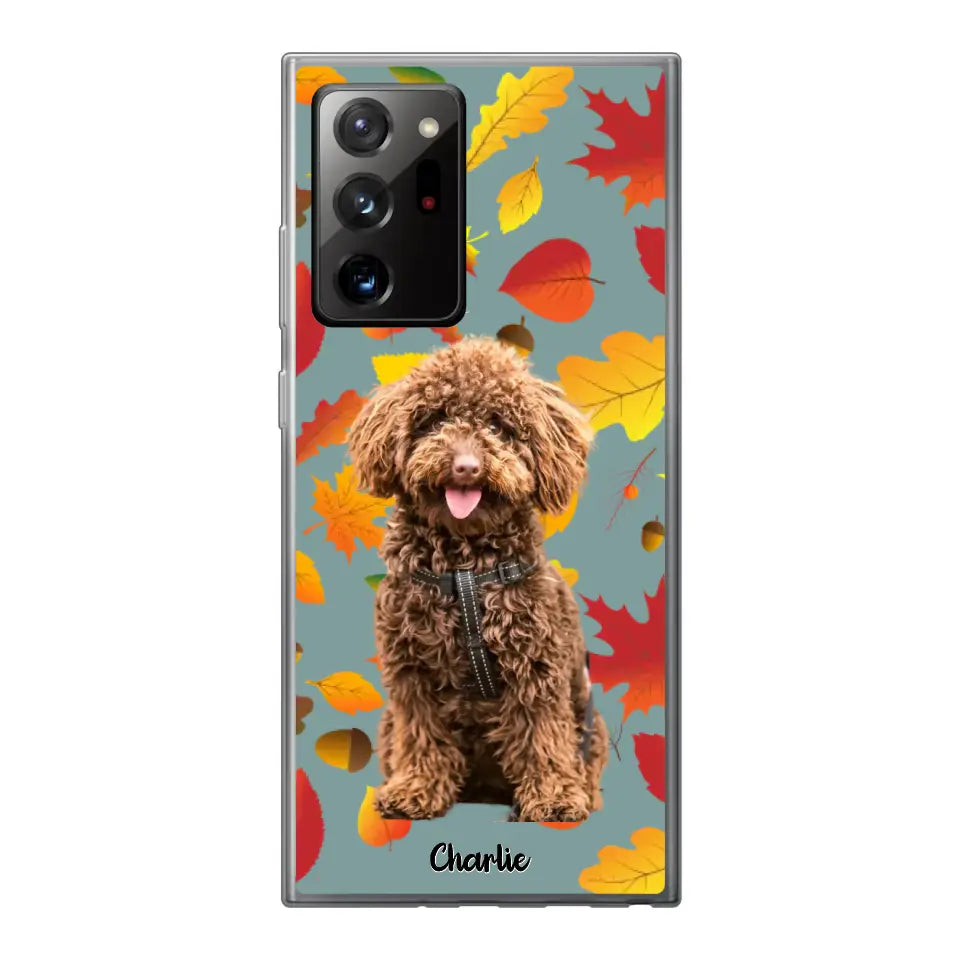 Feuilles A'automne Avec Photo - Coque De Téléphone Personnalisée, iPhone, Samsung